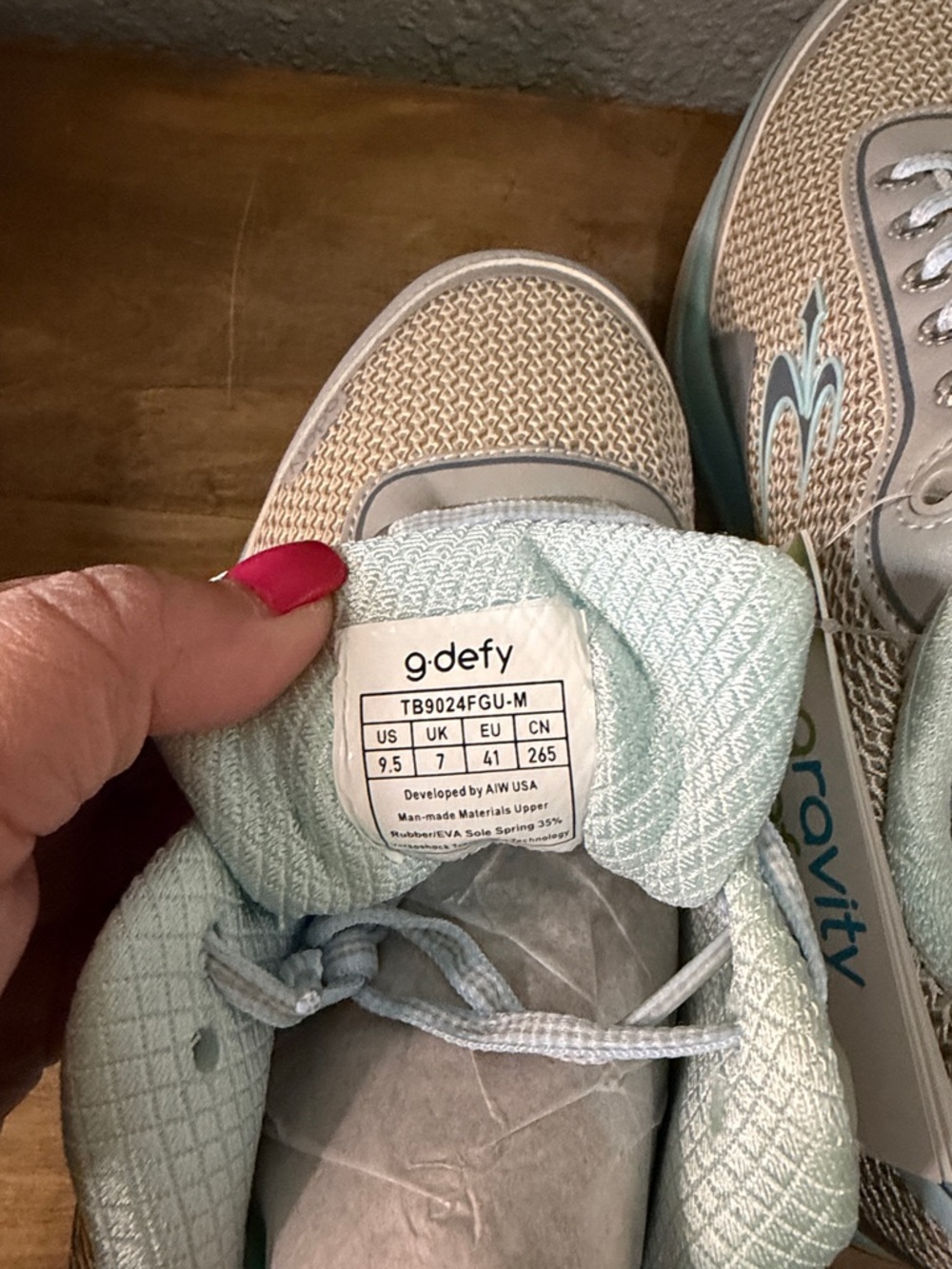 Gdefy Mighty Walk Women's Light Blue & Gray Walking Sneakers size 9.5 - Picture 5 of 8